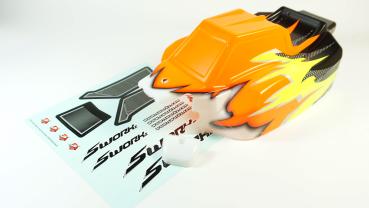 SWORKz Karosserie Falcon II Apollo lackiert und geschnitten